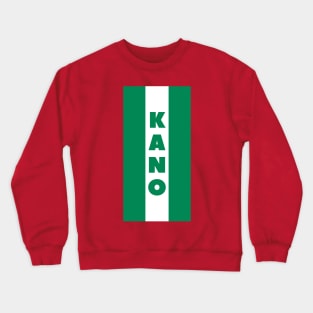 Kano City in Nigerian Flag Vertical Crewneck Sweatshirt